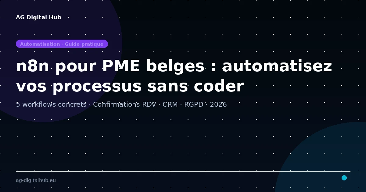 Workflow n8n automatisant les tâches répétitives d'une PME belge