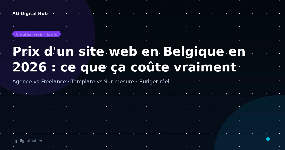 Comparatif des prix de création de site web en Belgique en 2026